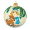 Елочное украшение шар IRENA KO "Любимая игрушка" , d10см, стекло, п/к