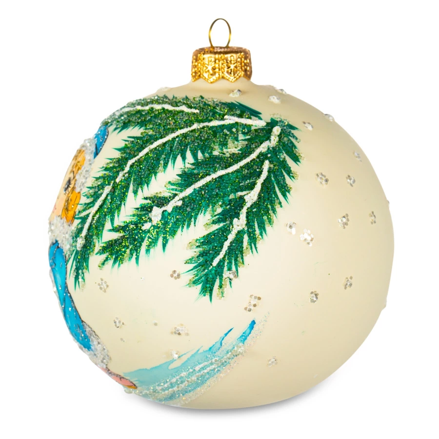 Елочное украшение шар IRENA KO "Любимая игрушка" , d10см, стекло, п/к