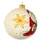 Елочное украшение шар IRENA KO "На руках у Деда Мороза" , d10см, стекло, п/к