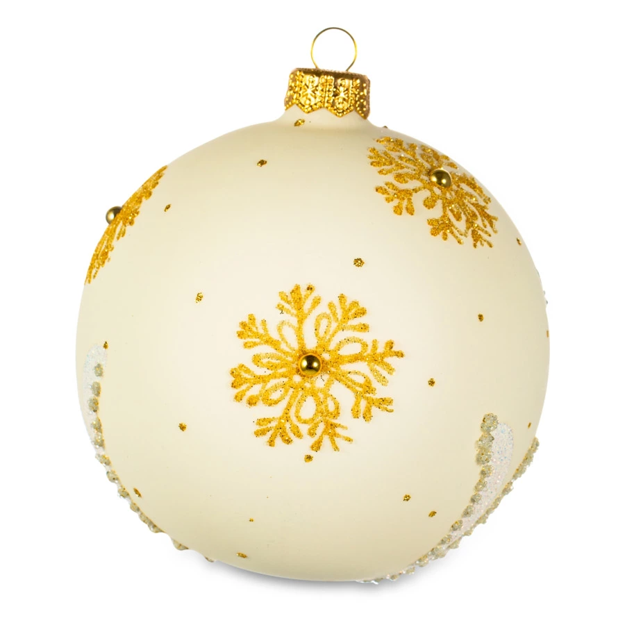 Елочное украшение шар IRENA KO "Снегурочка" , d10см, стекло, п/к