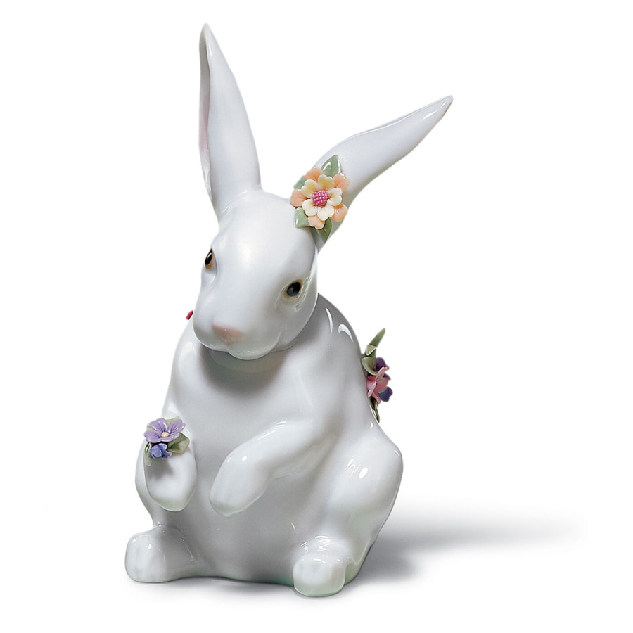 Фигурка Lladro Сидящий кролик 9x14 см, фарфор