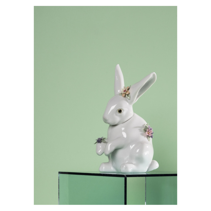 Фигурка Lladro Сидящий кролик 9x14 см, фарфор