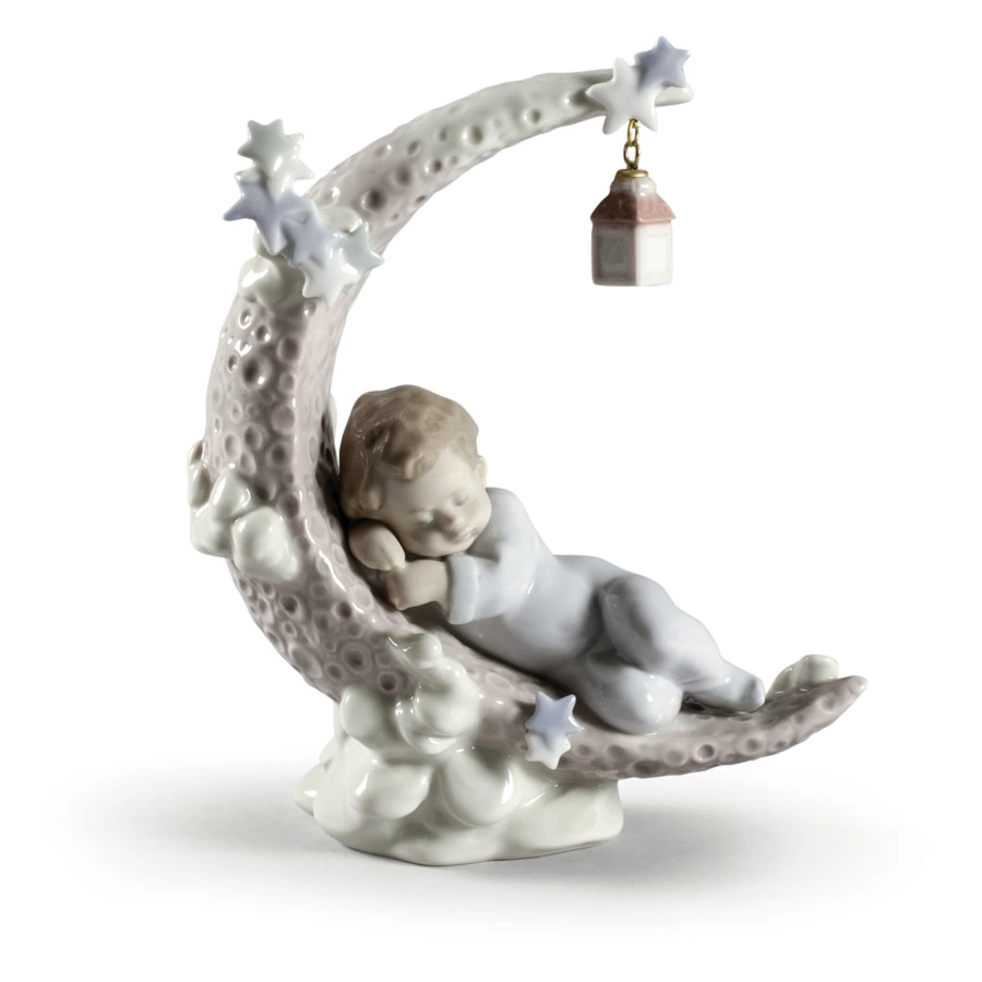 Фигурка Lladro Спящий на луне 15x18 см, фарфор