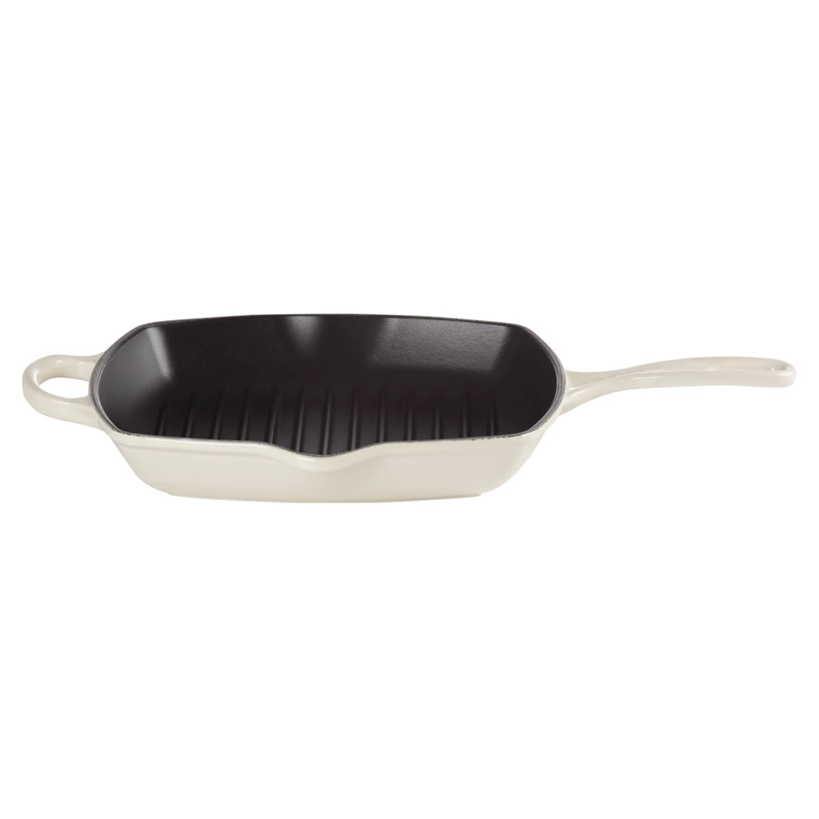 Сковорода-гриль квадратная Le Creuset 26х26 см, меренга, чугун
