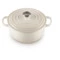 Кастрюля круглая с крышкой Le Creuset, 26см, меренга, чугун
