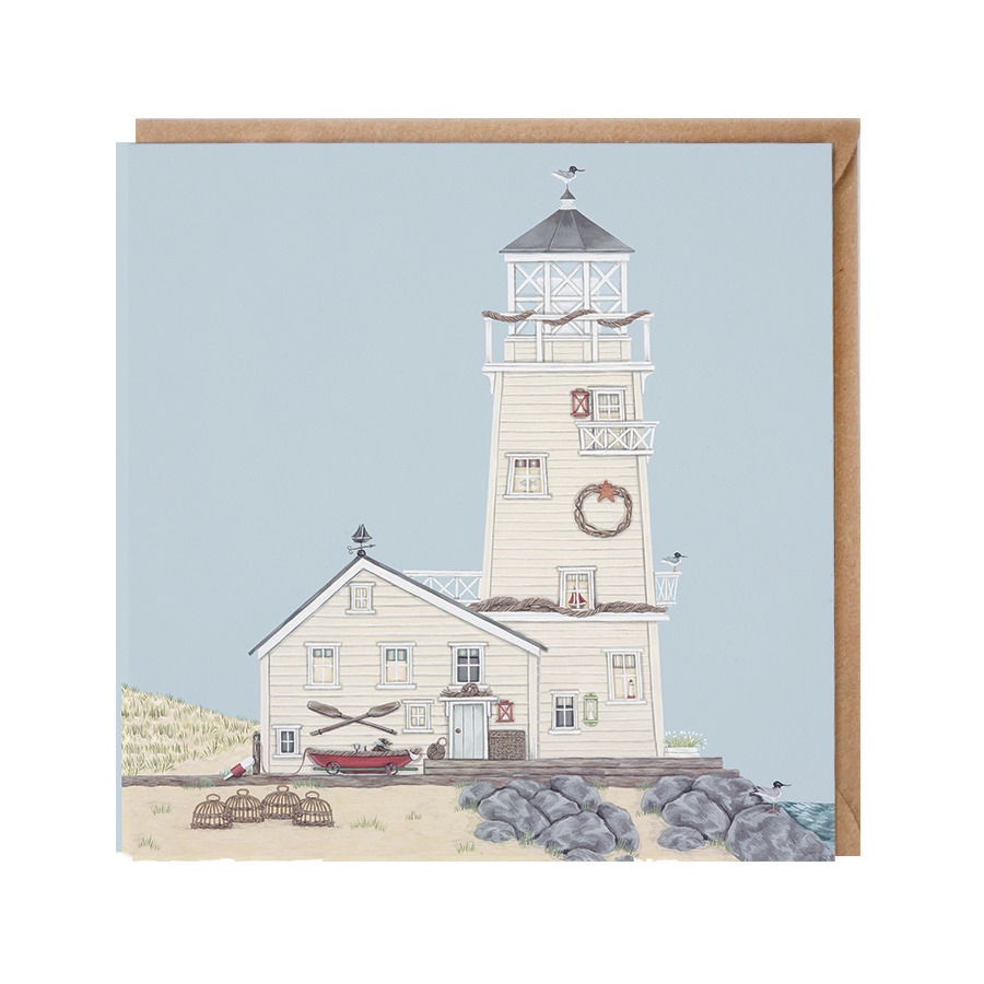 Открытка с конвертом Wrendale Lighthouse 15х15см открытка поздравительная сложная лакарат дизайн