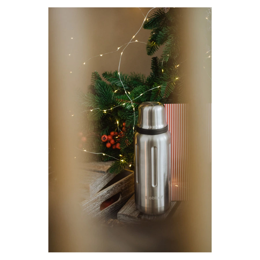 Термос Bobber Flask-1000 Matte 1л, сталь, серебряный