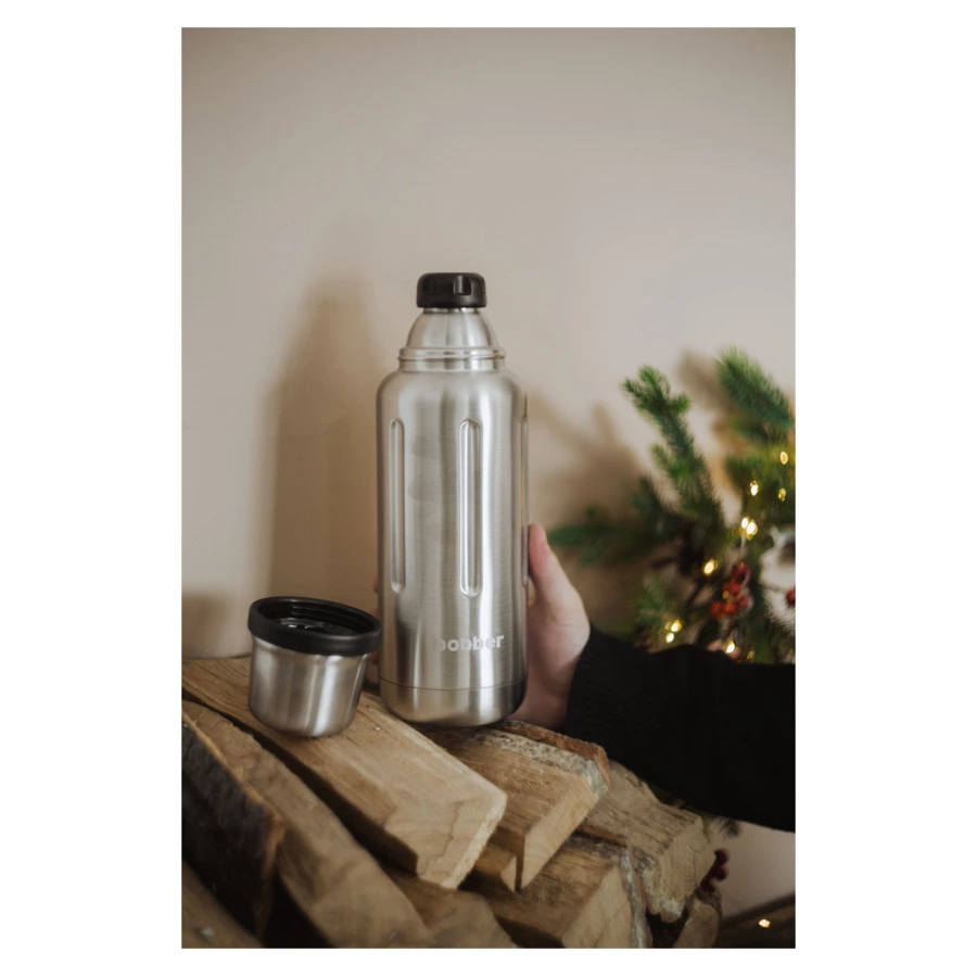 Термос Bobber Flask-1000 Matte 1л, сталь, серебряный