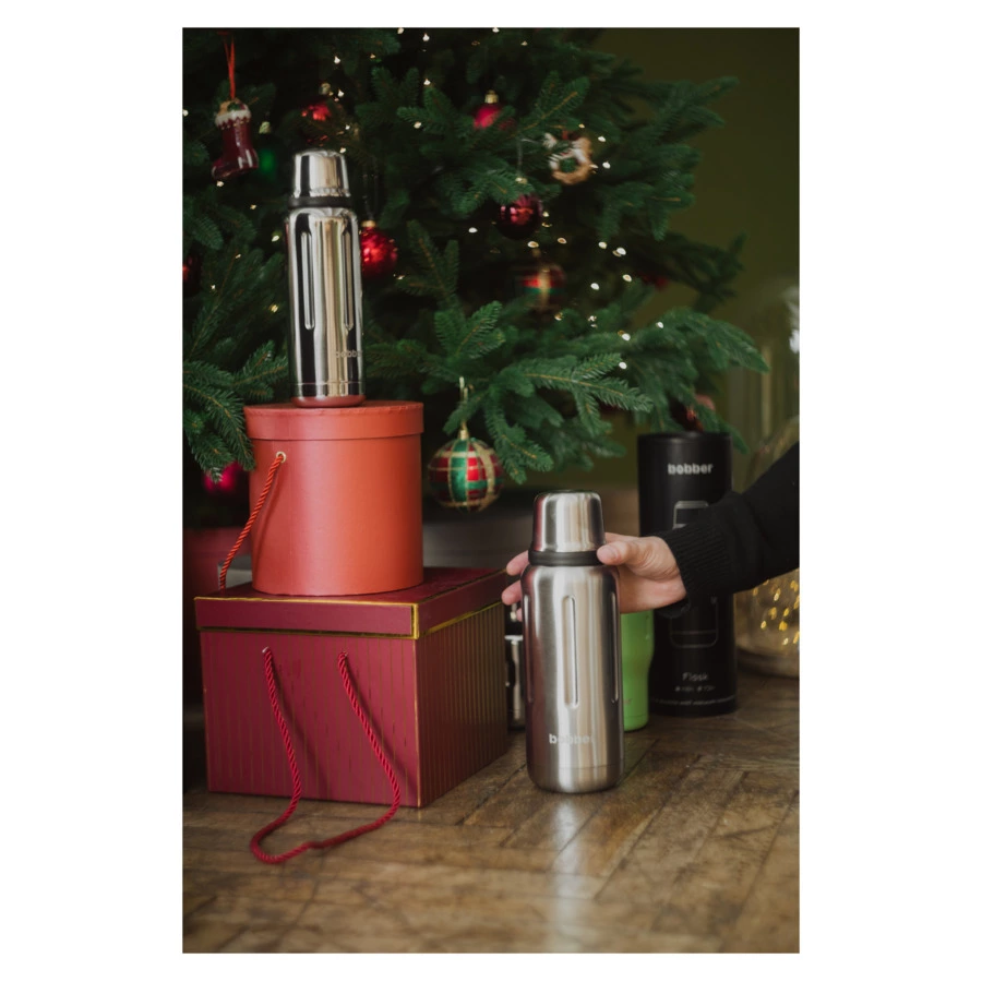 Термос Bobber Flask-1000 Matte 1л, сталь, серебряный