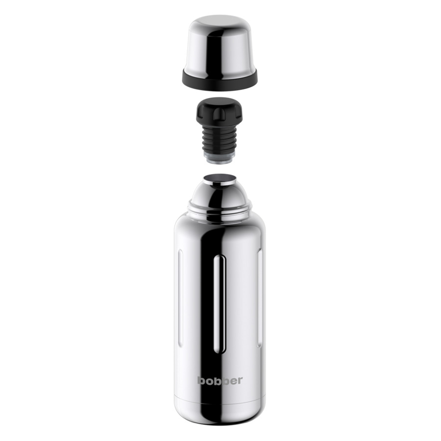 Термос Bobber "Flask-1000 Glossy", 1л, сталь, серебряный
