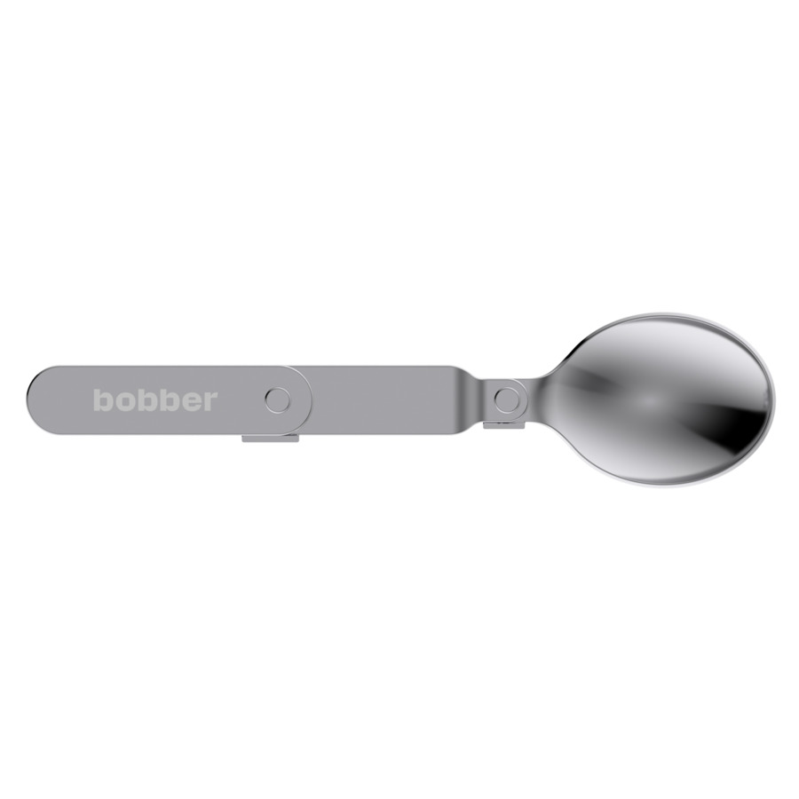 Термос для еды со встроенной ложкой Bobber "Jerrycan-470 Matte", 470мл, сталь, серебряный