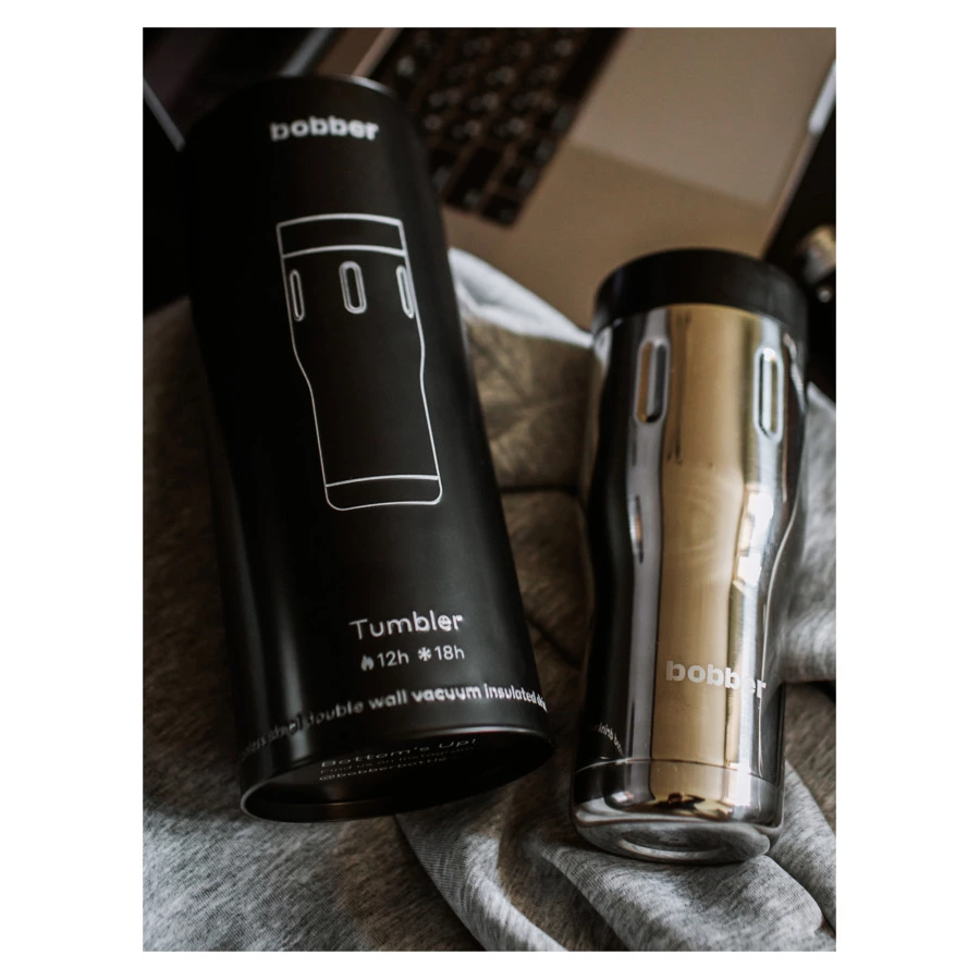 Термокружка Bobber Tumbler-470 Glossy 470 мл, сталь, серебряный