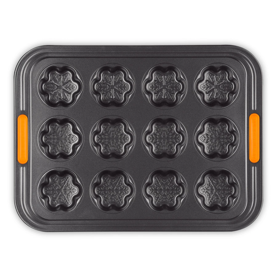 Форма для выпечки на 12 кексов Le Creuset Snowflake, сталь нержавеющая