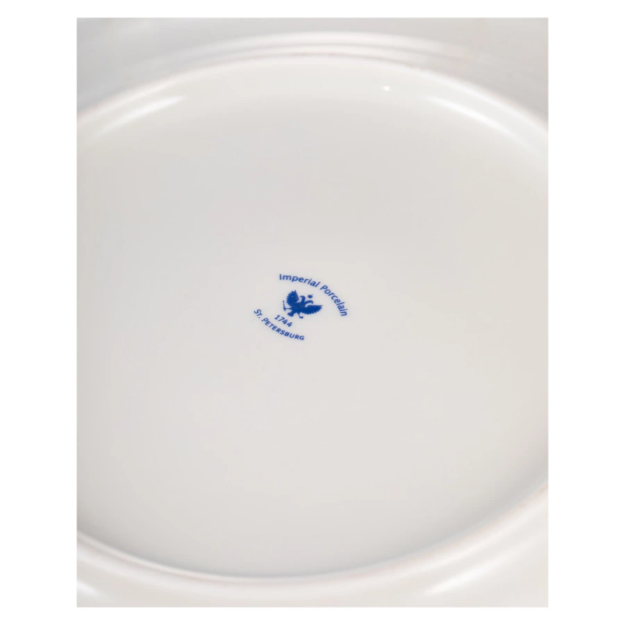 Тарелка обеденная ИФЗ Гладкая 27 см, фарфор твердый