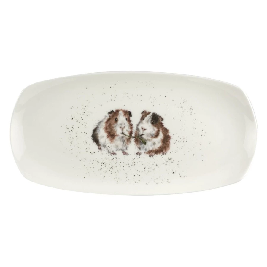 Набор из 3 салатников на подносе Royal Worcester Забавная фауна Морские свинки, 30x15 см