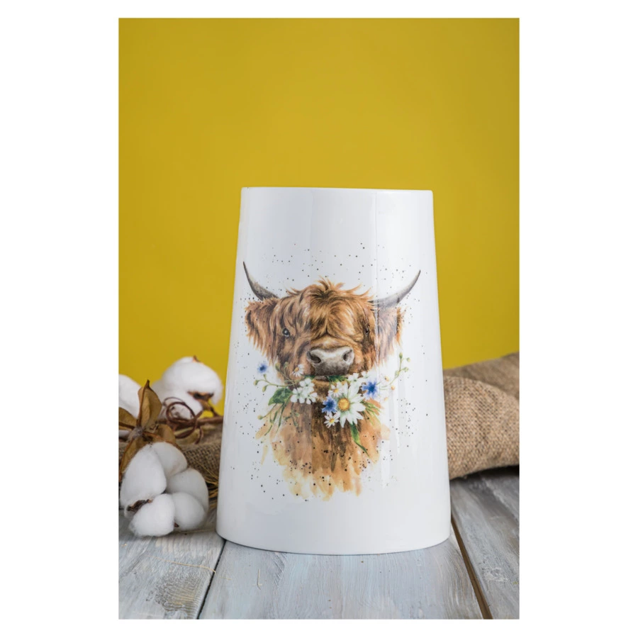 Ваза Royal Worcester Забавная фауна Коровка 20 см