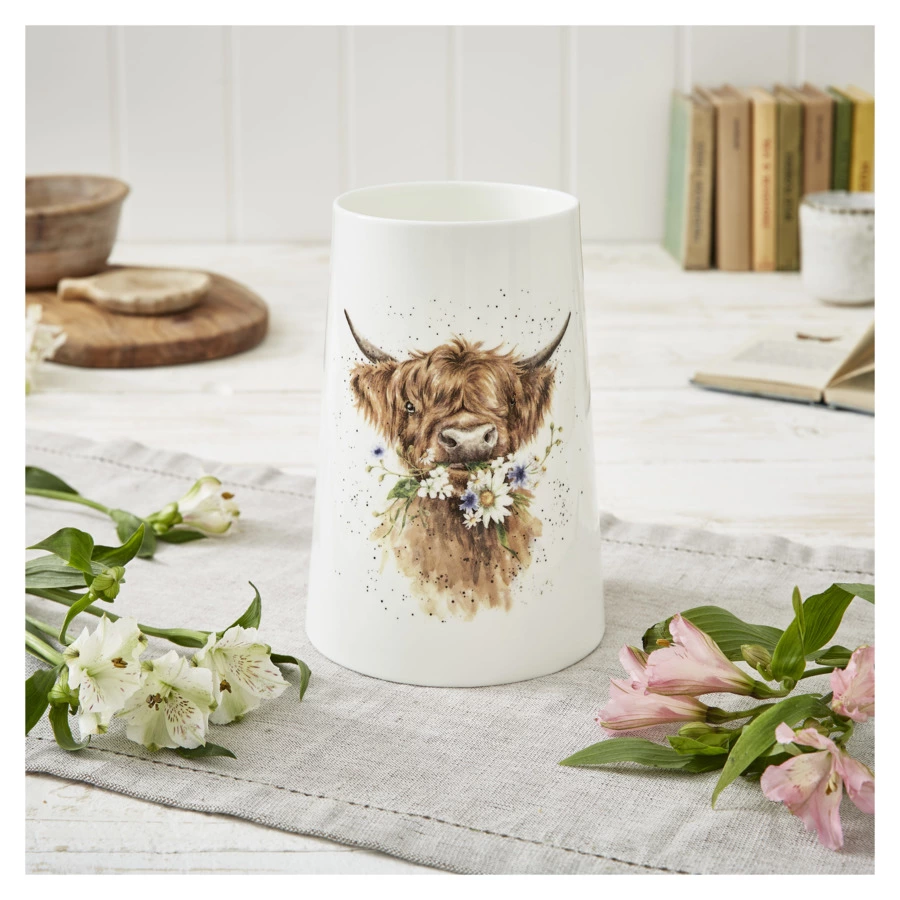 Ваза Royal Worcester Забавная фауна Коровка 20 см