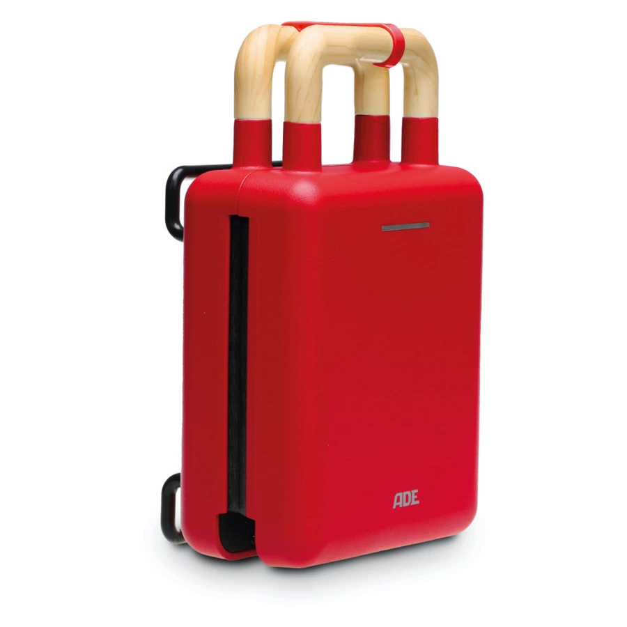Вафельница и сэндвичница 2 в 1 ADE, 600Вт, пластик, красная, KG2006-2