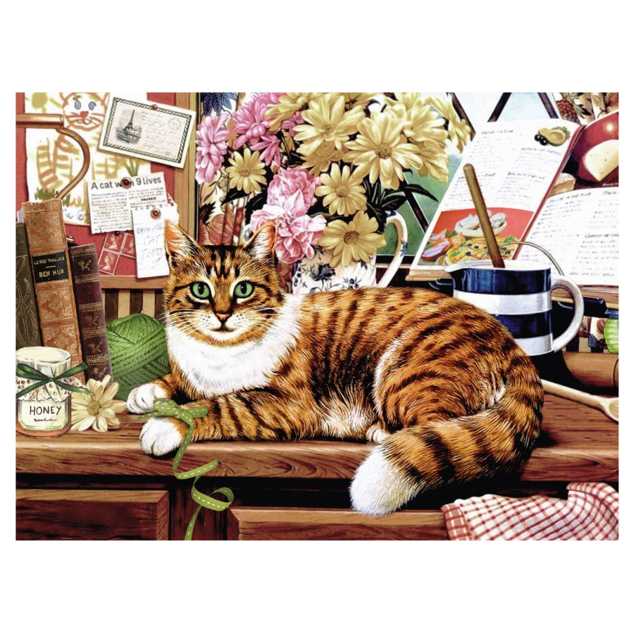 Набор подставок под горячее Genlex Рыжий кот 38х28см, 4шт, пробка