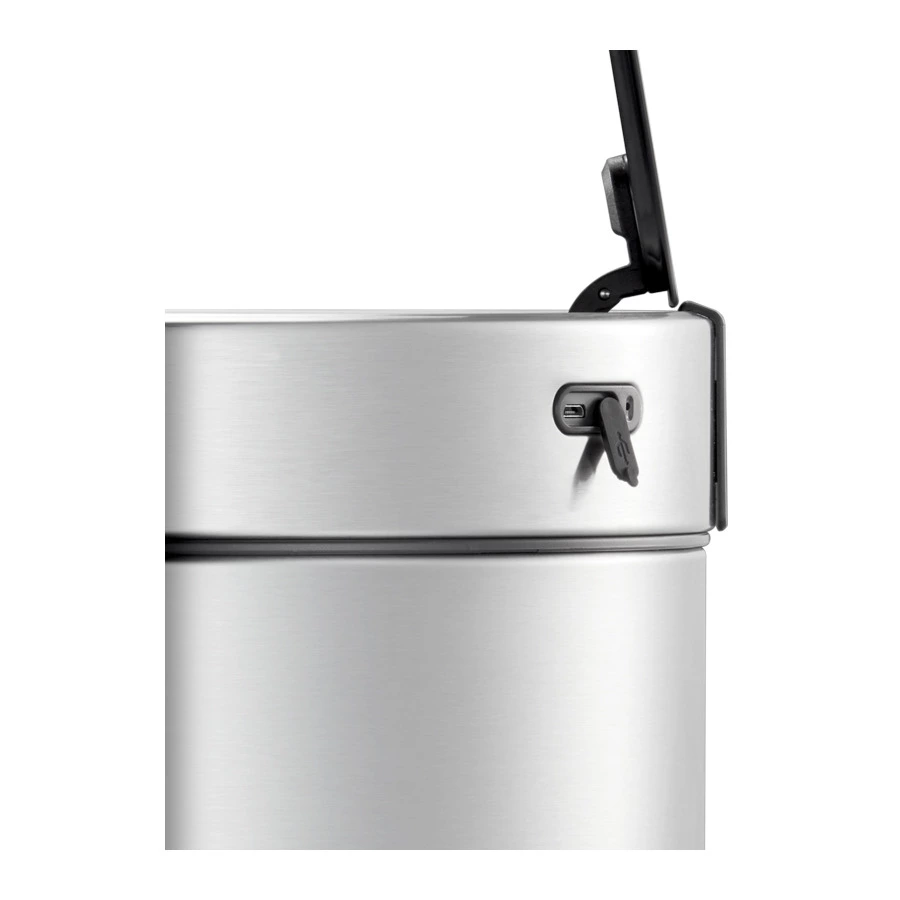 Ведро для мусора сенсорное ЕКО Docomo X 12 л, сталь нержавеющая, серебряный