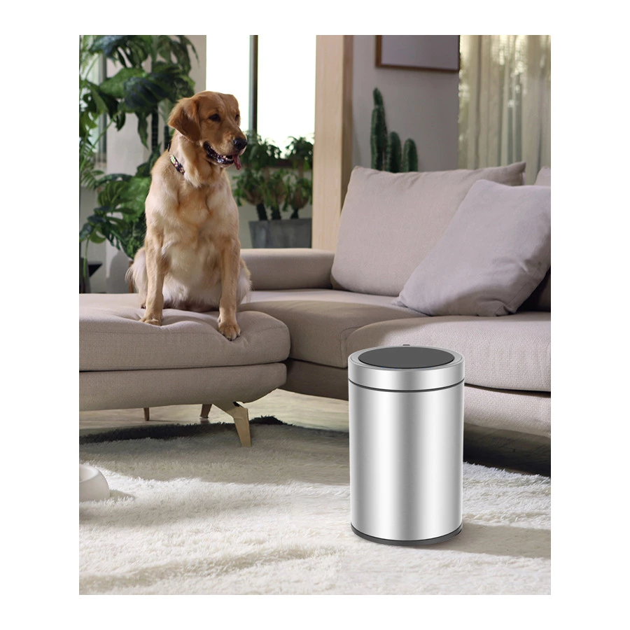 Ведро для мусора сенсорное ЕКО Docomo X 12 л, сталь нержавеющая, серебряный