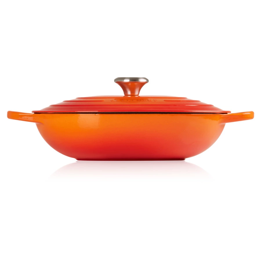 Кастрюля низкая с ручкой Le Creuset Oblong 31см, огненная лава, чугун