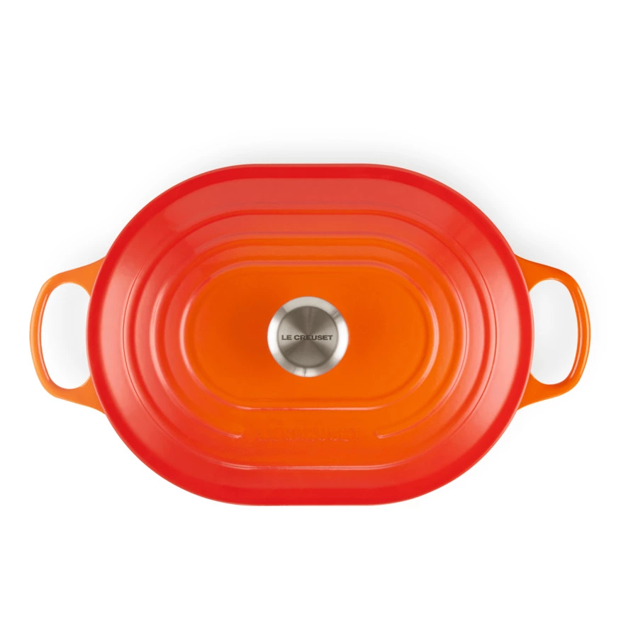 Кастрюля низкая с ручкой Le Creuset Oblong 31см, огненная лава, чугун