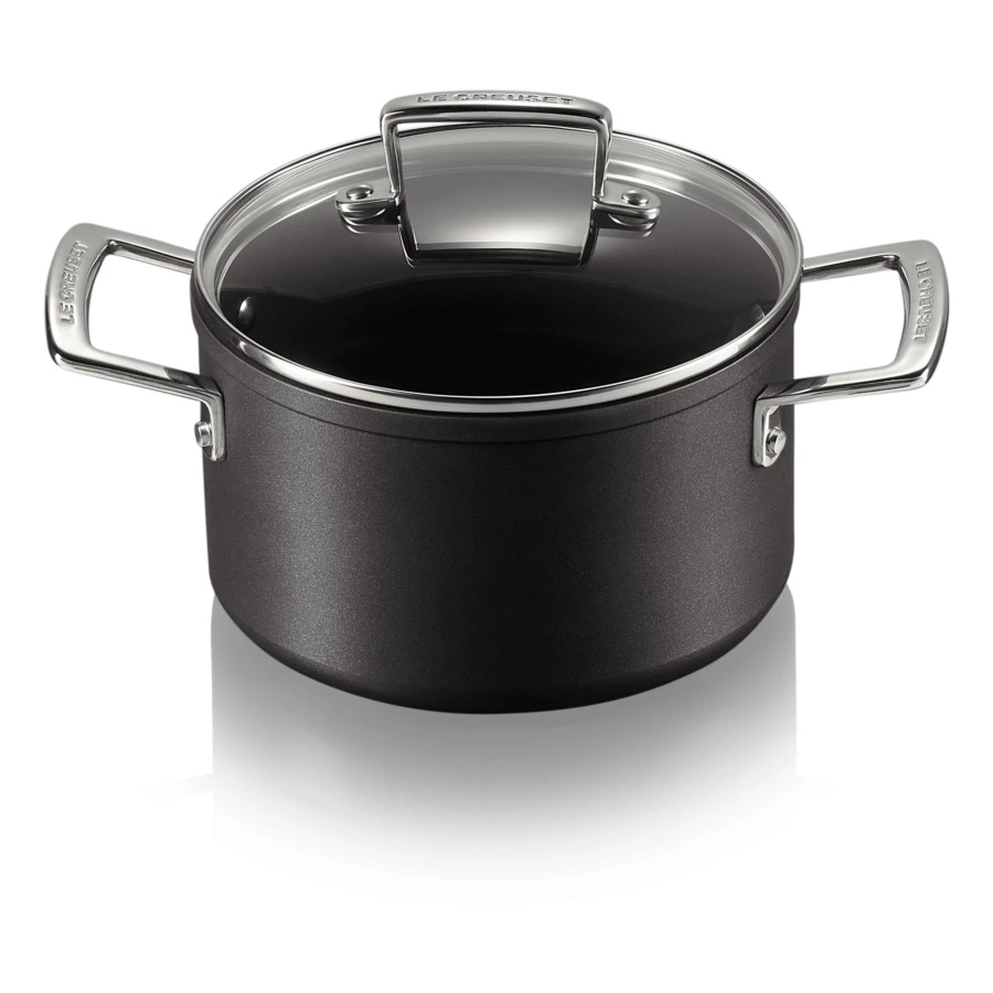 Кастрюля со стеклянной крышкой Le Creuse 18см, алюминий кованый