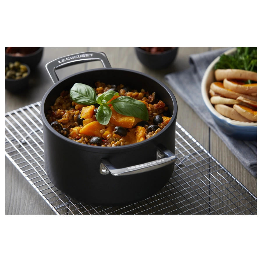 Кастрюля со стеклянной крышкой Le Creuse 18см, алюминий кованый