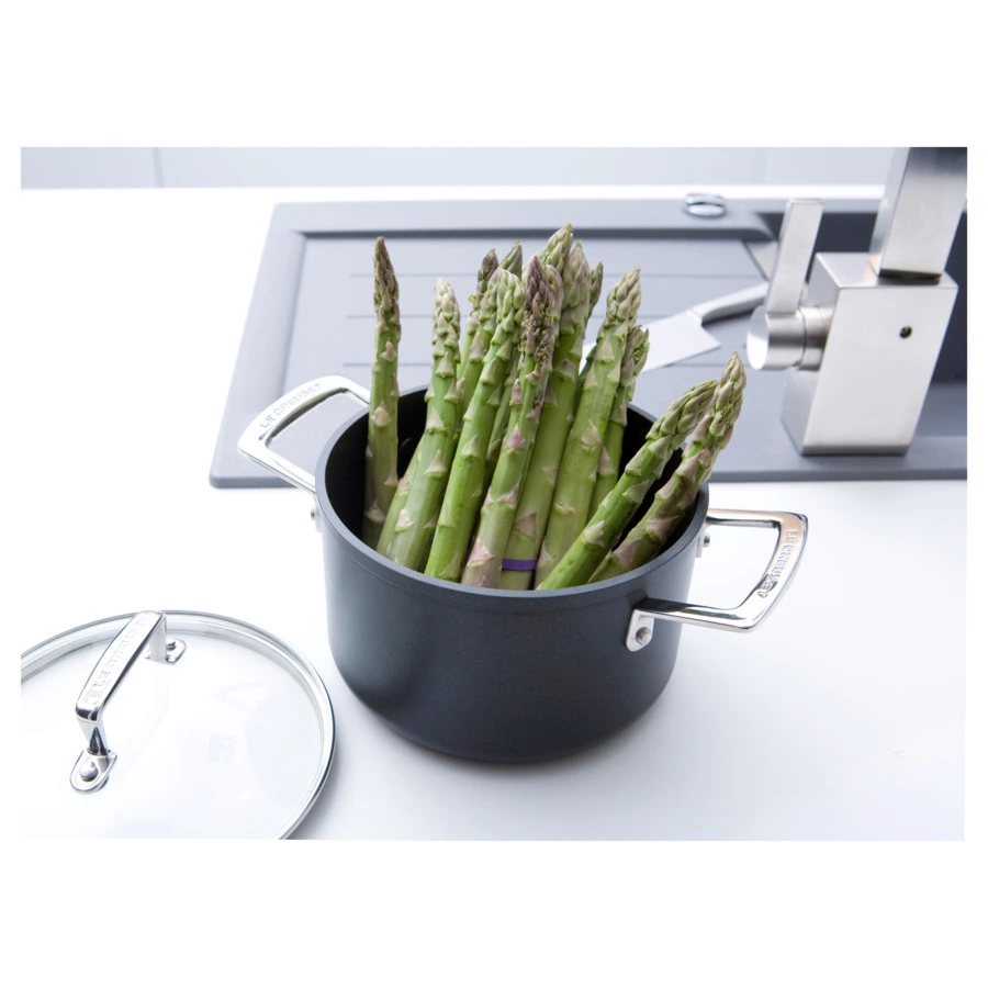 Кастрюля со стеклянной крышкой Le Creuse 18см, алюминий кованый