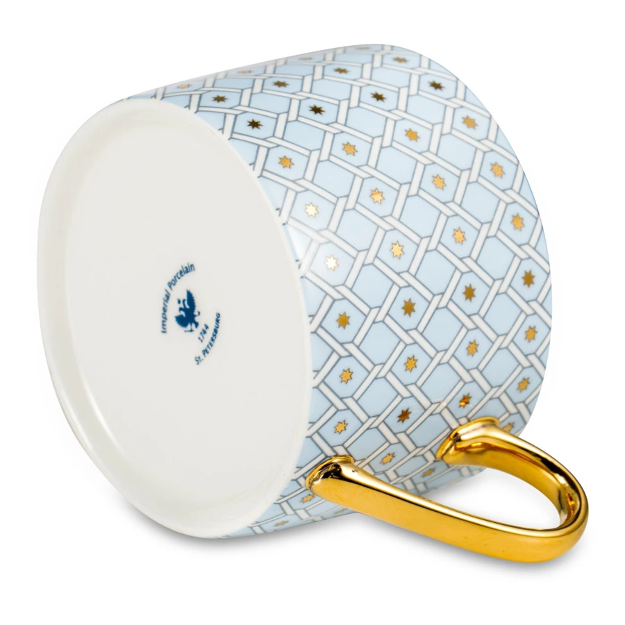 Сервиз чайный ИФЗ Азур Идиллия на 4 персоны 10 предметов, фарфор костяной