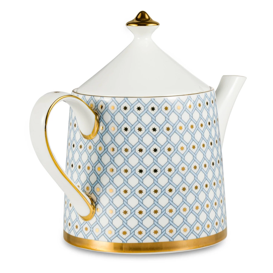 Сервиз чайный ИФЗ Азур Идиллия на 4 персоны 10 предметов, фарфор костяной