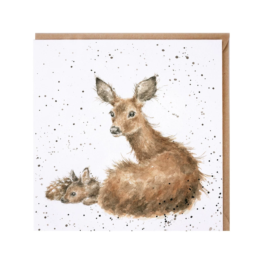 Открытка с конвертом Wrendale Acorns 15х15см