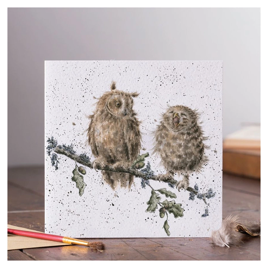 Открытка с конвертом Wrendale Chirpy Chaps 15х15см