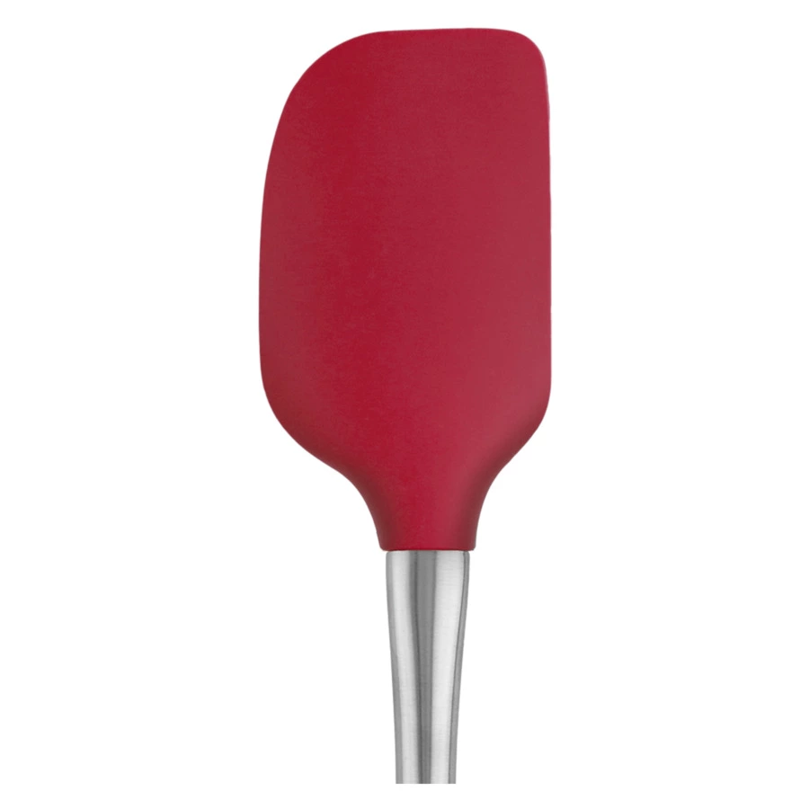 Лопатка со стальной рукоятью Tovolo 32 см, силикон, стальная ручка, красная