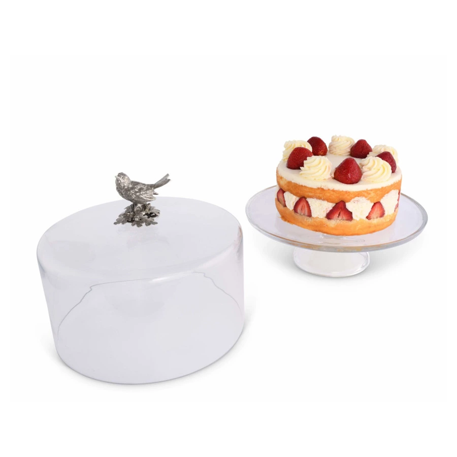 Блюдо для торта Vagabond House Птичья трель 31х10 см, стекло