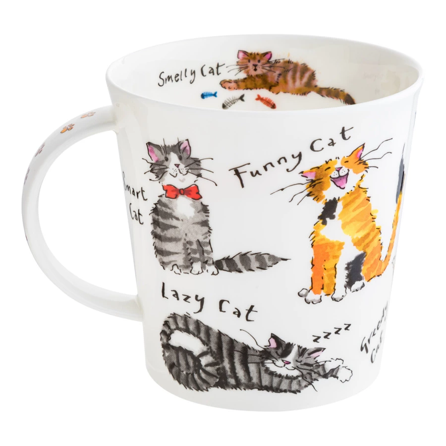 Кружка Dunoon Жизнь кошек Кернгорм 480 мл, фарфор костяной