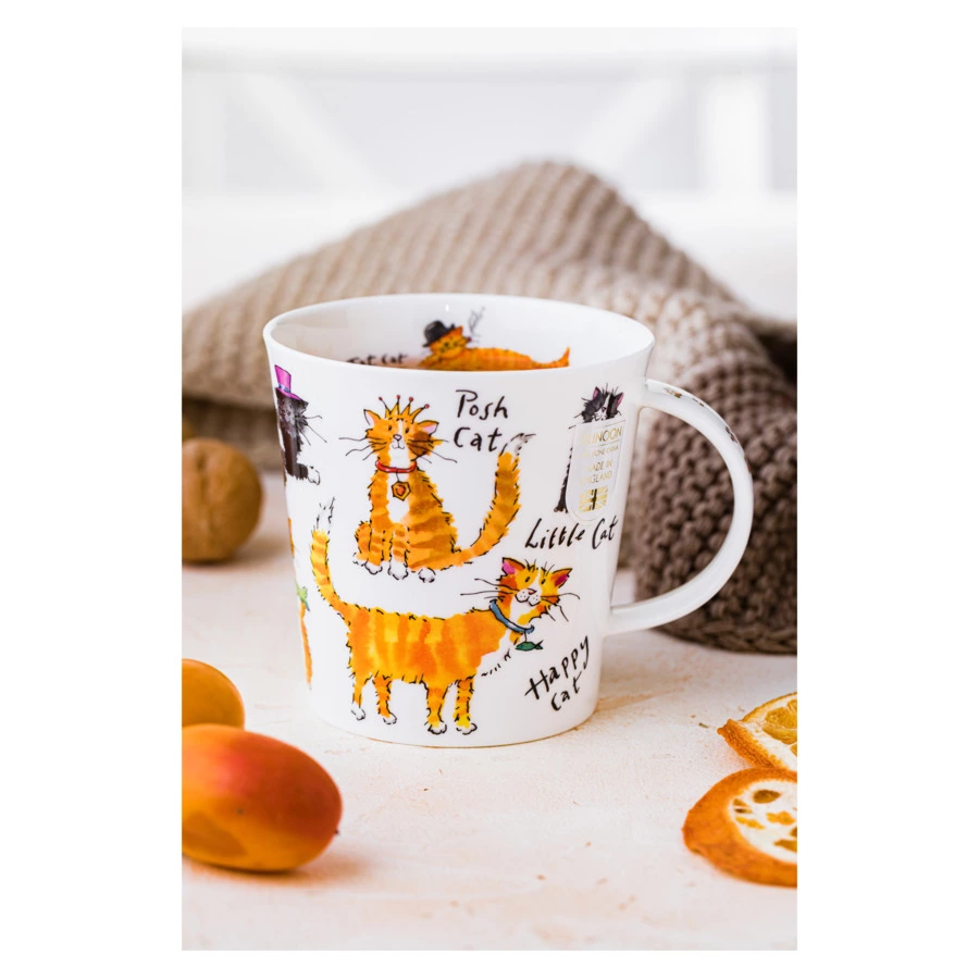 Кружка Dunoon Жизнь кошек Кернгорм 480 мл, фарфор костяной