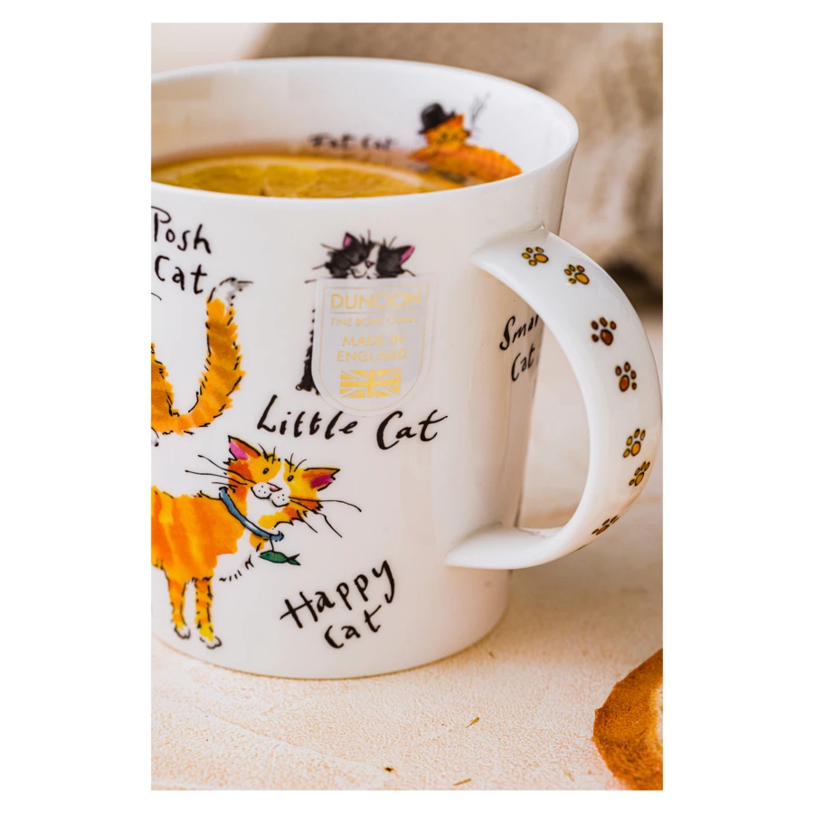 Кружка Dunoon Жизнь кошек Кернгорм 480 мл, фарфор костяной
