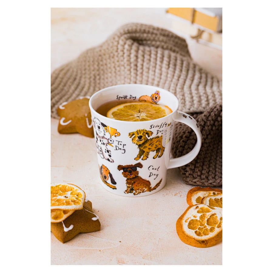 Кружка Dunoon Жизнь собак Кернгорм 480 мл, фарфор костяной