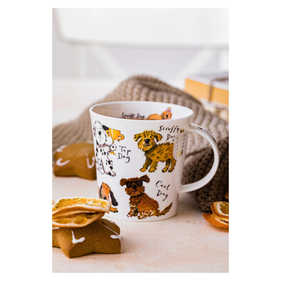 Кружка Dunoon Жизнь собак Кернгорм 480 мл, фарфор костяной