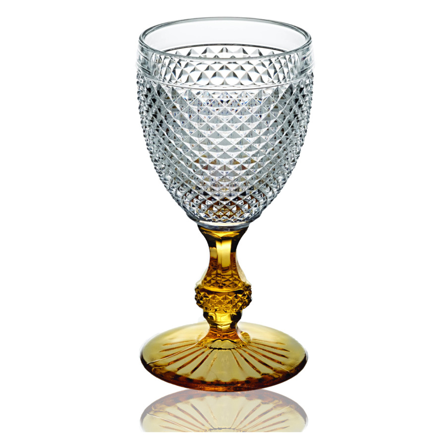 Набор бокалов для вина Vista Alegre Бикош 280 мл, 2 шт, янтарная ножка+янтарная чаша