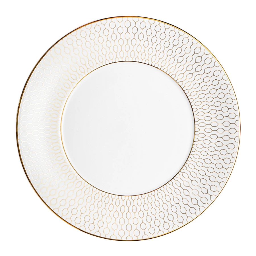 Чашка чайная с блюдцем Wedgwood Джио Голд 220 мл, фарфор