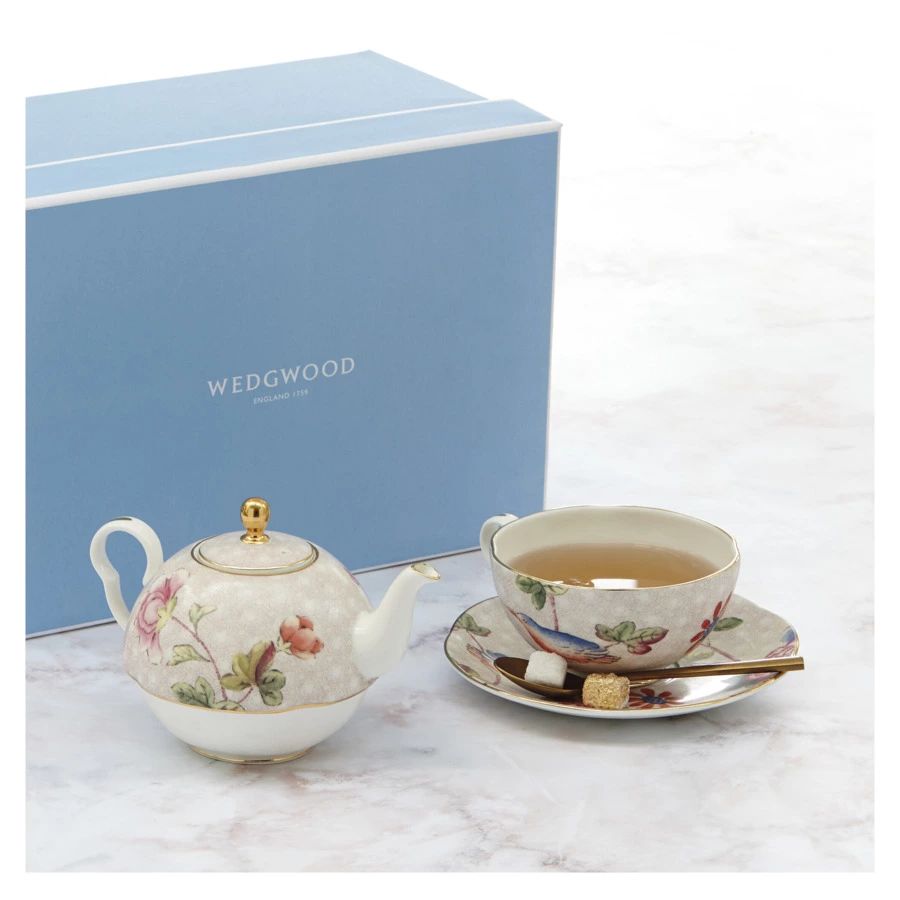 Набор чайник и чашка с блюдцем Wedgwood Кукушка 580 мл, фарфор