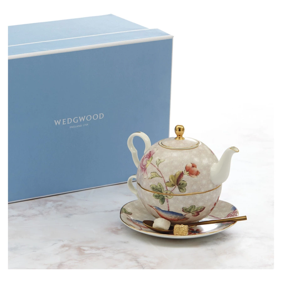 Набор чайник и чашка с блюдцем Wedgwood Кукушка 580 мл, фарфор