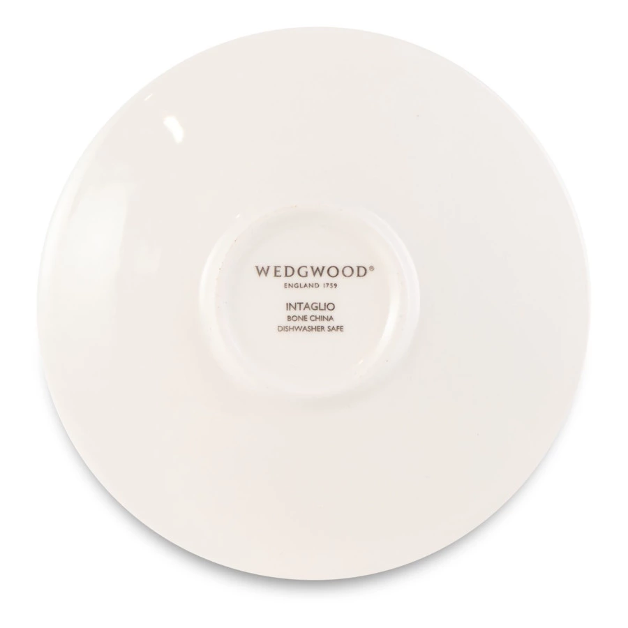 Блюдце для чашки для эспрессо Wedgwood Инталия 11,5  см, фарфор костяной