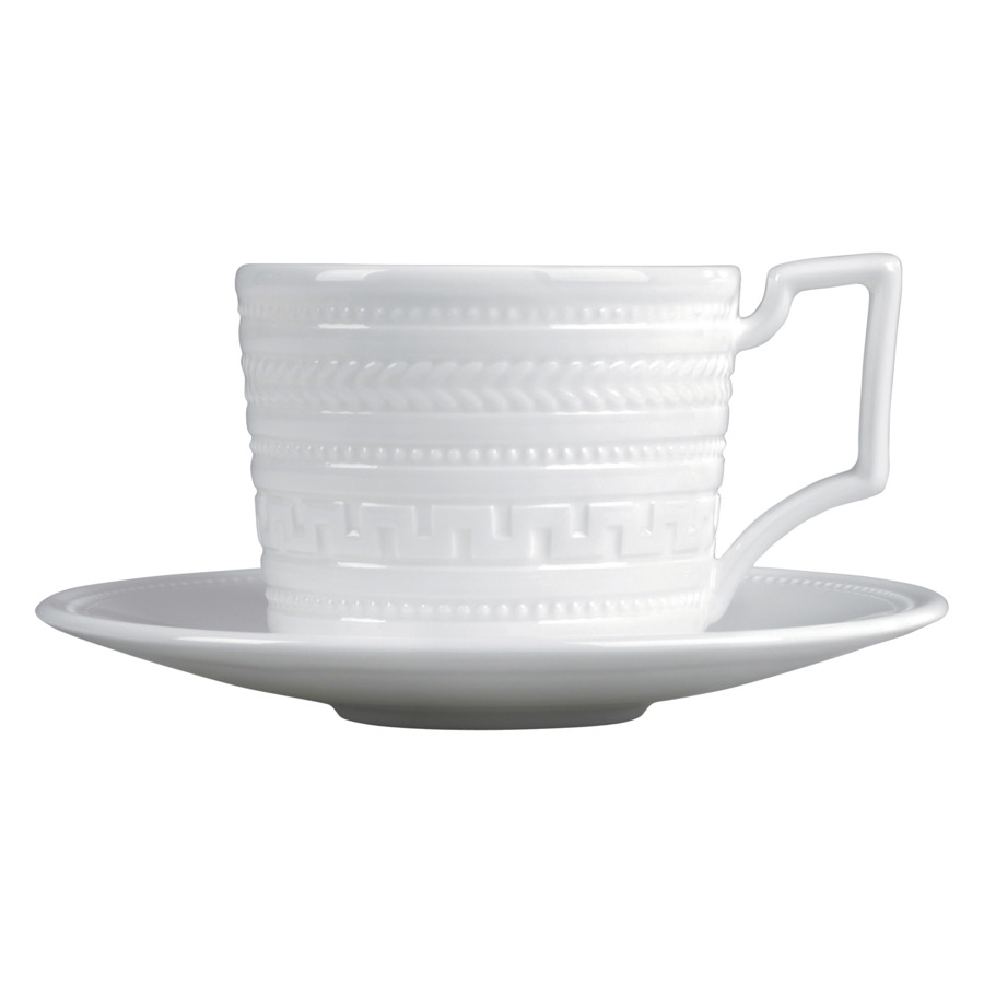 Чашка кофейная с блюдцем Wedgwood Инталия 70 мл, фарфор костяной чайник wedgwood инталия 1 л фарфор костяной