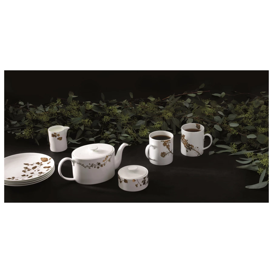 Набор из чайника, сахарницы и молочника Wedgwood Вера Ванг Сад, фарфор костяной