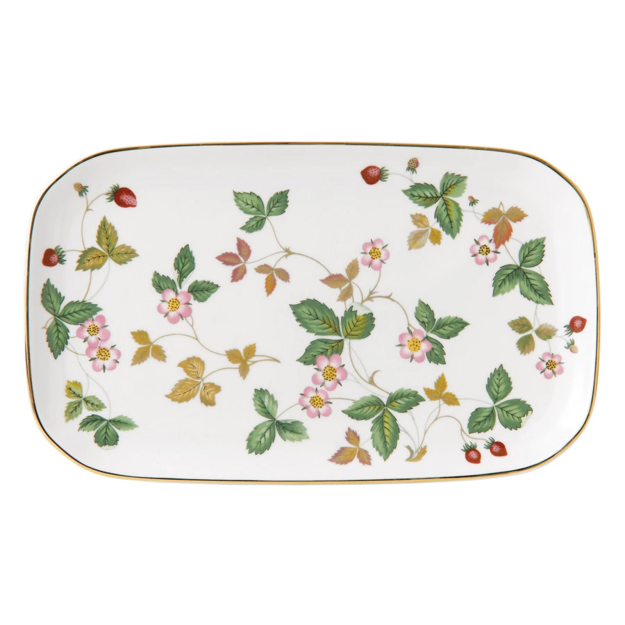 Блюдо прямоугольное Wedgwood Земляника 25 см, фарфор