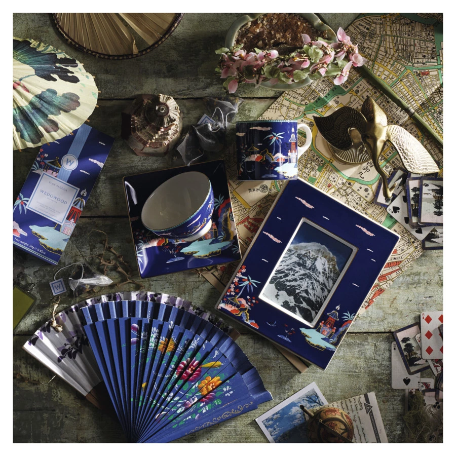 Чашка чайная с блюдцем Wedgwood Вандерласт Пагода 150 мл, фарфор